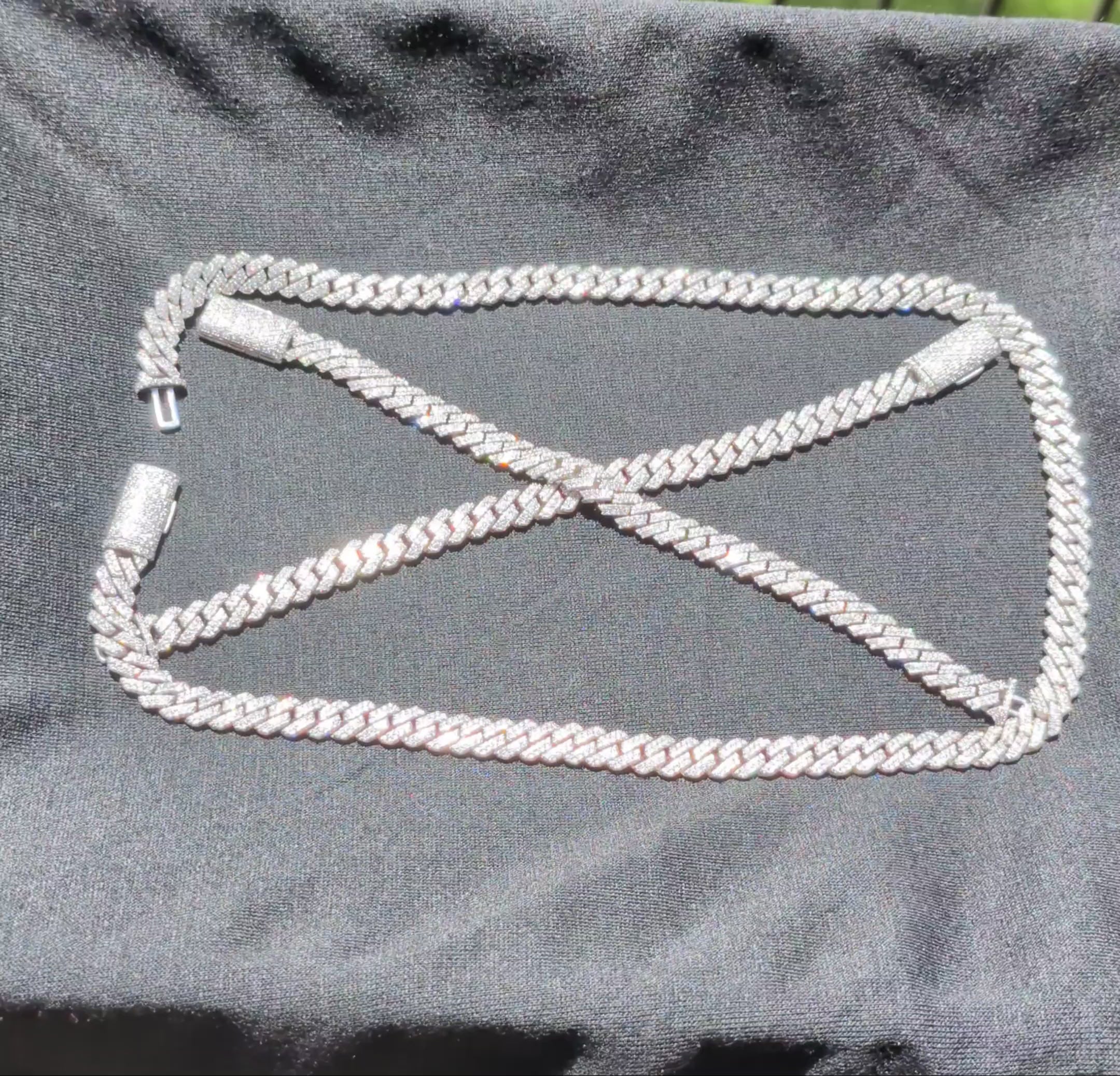 XO Prestige Cuban™ 8mm | Solid 925 Silver | VVS Moissanite Iced Cuban Link (5-Layer Shield)