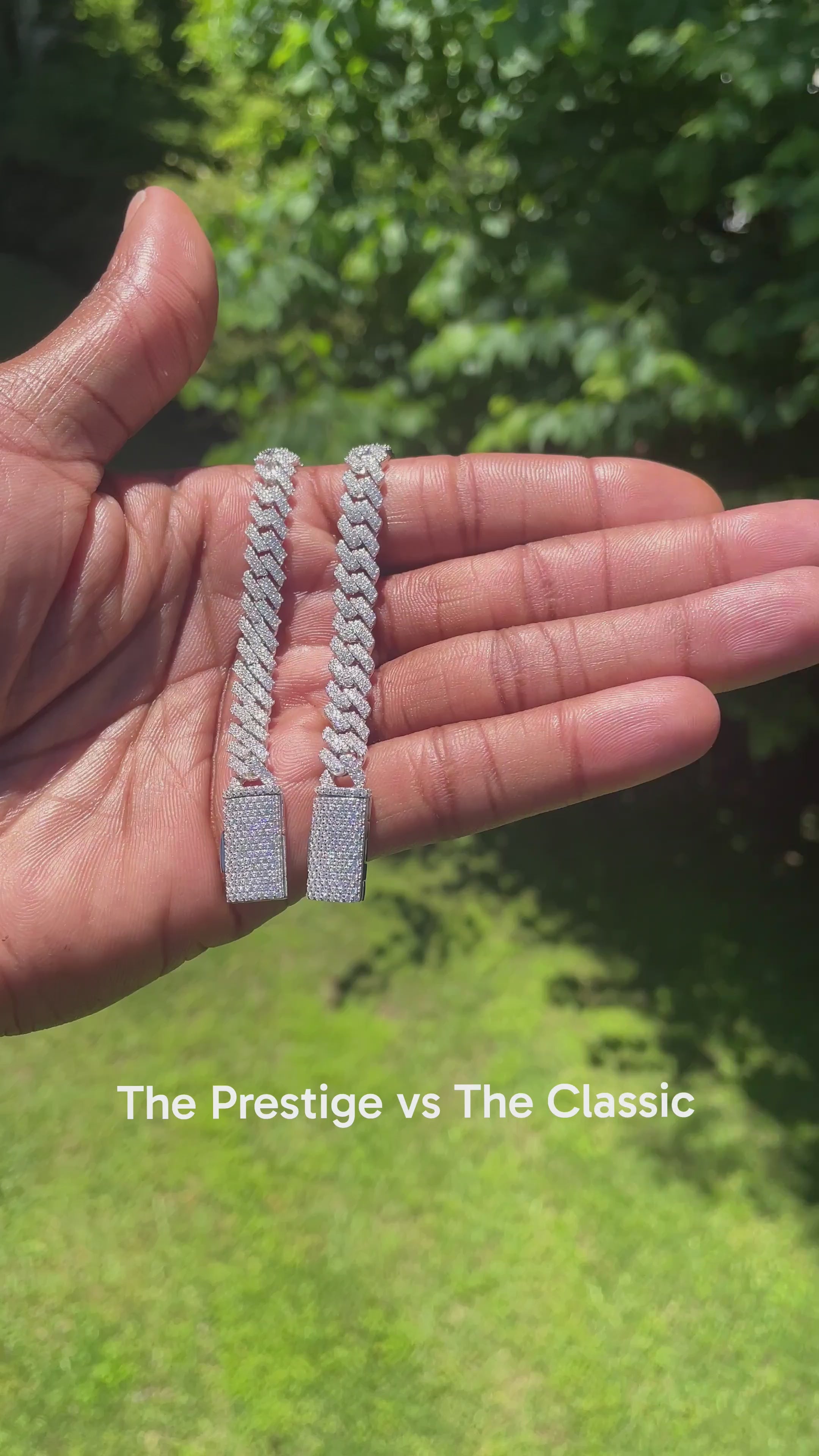 XO Prestige Cuban™ 8mm | Solid 925 Silver | Moissanite Iced Cuban Link
