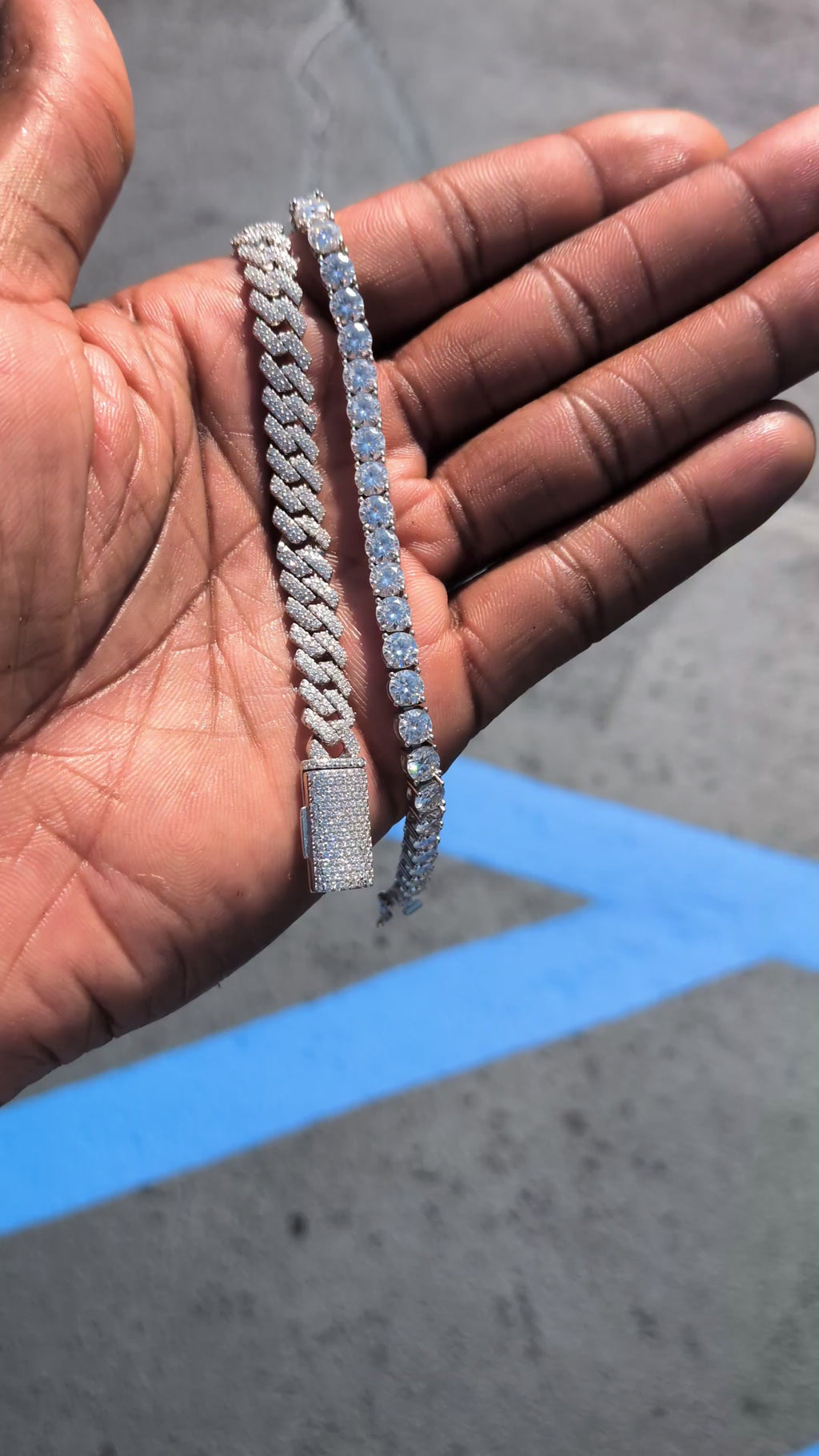 XO Signature Stack Set™ | 8mm Classic Cuban + 5mm Tennis Bracelet