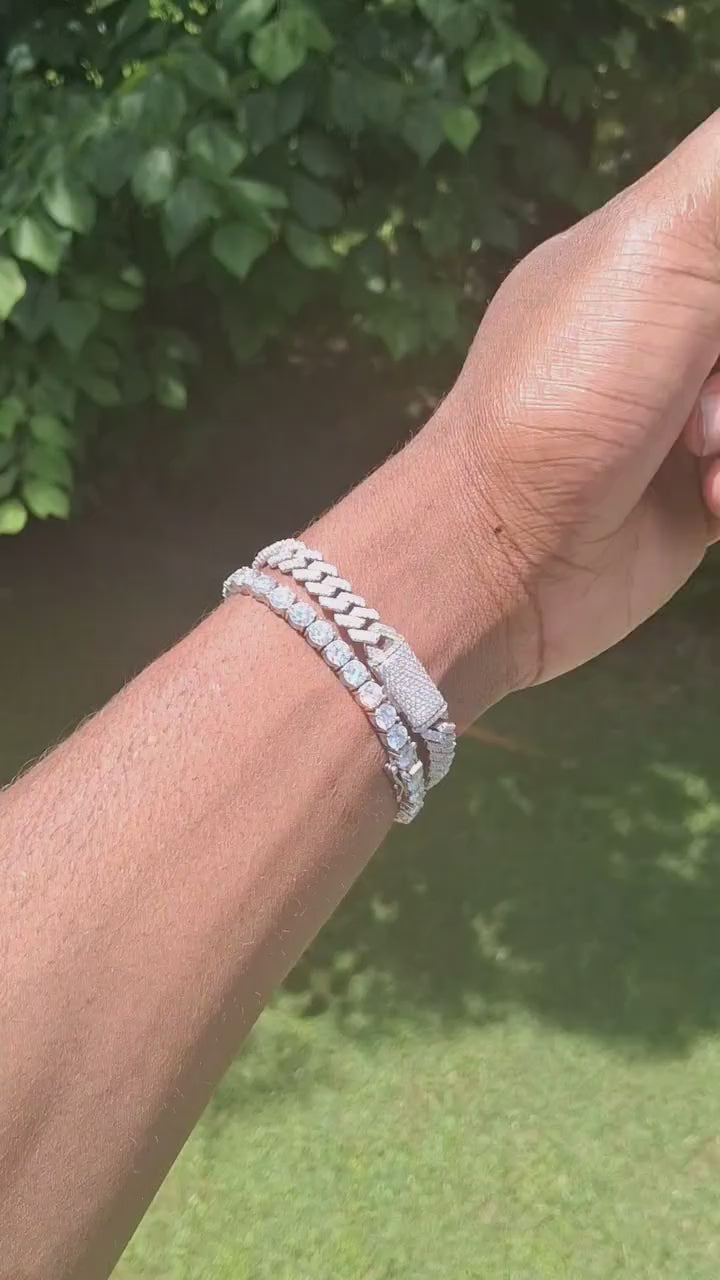 XO Signature Stack Set™ | 8mm Classic Cuban + 5mm Tennis Bracelet