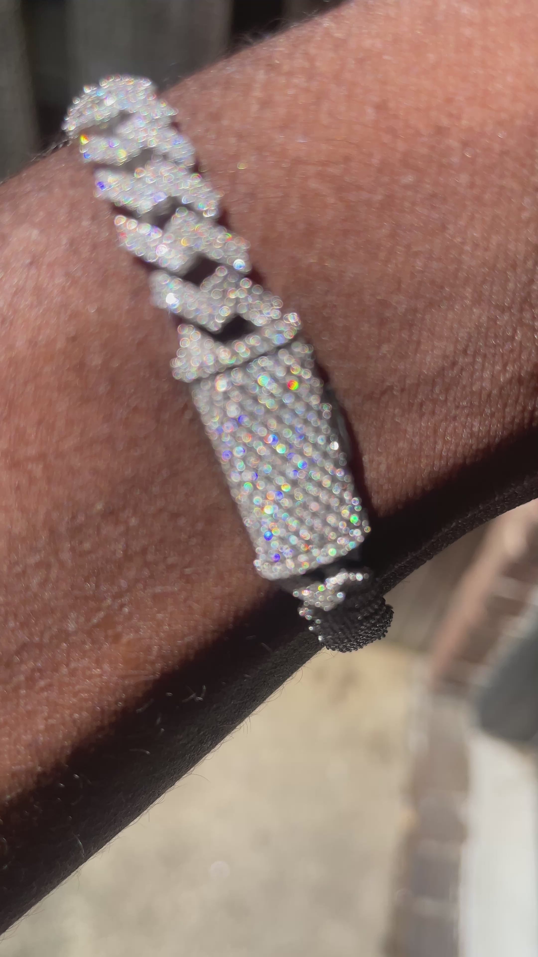 XO Prestige Cuban™ 8mm | Solid 925 Silver | Moissanite Iced Cuban Link