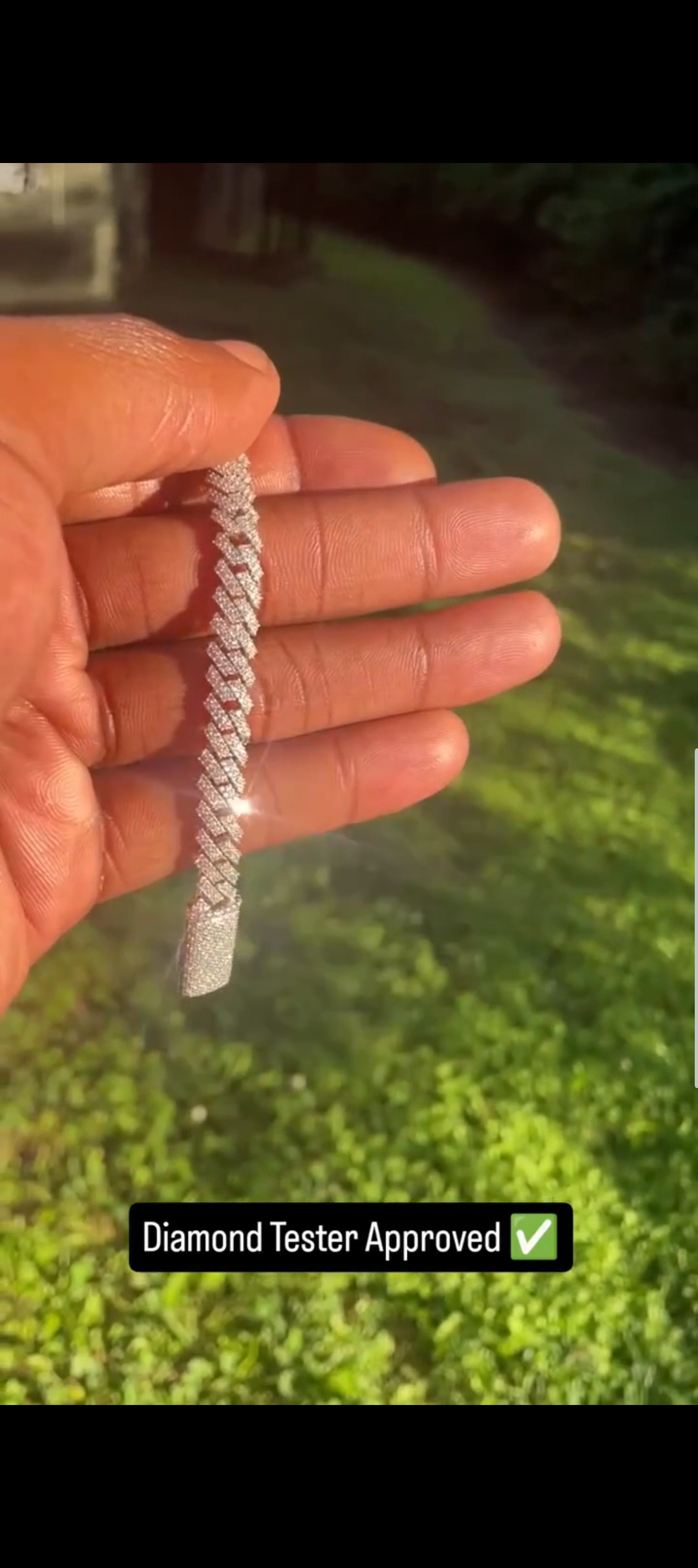 XO Prestige Cuban™ 8mm | Solid 925 Silver | Moissanite Iced Cuban Link